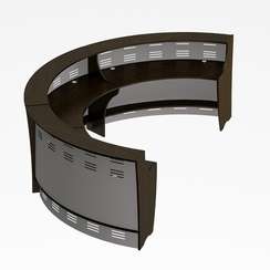 Вариант компоновки N 1 (Три модуля 60 грд.,изогнутых наружу)