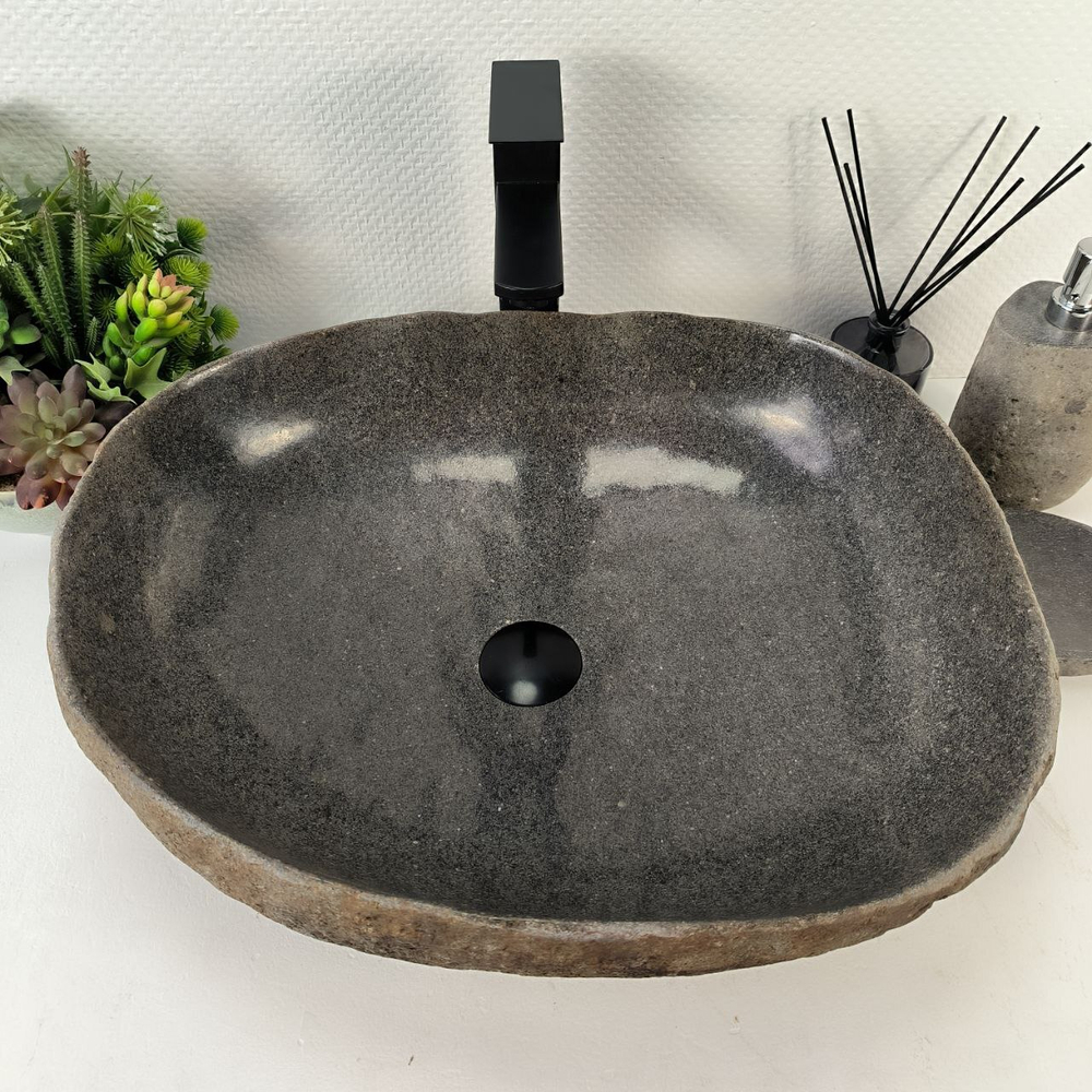 Раковина из речного камня RS-65157 53*45*15 0862