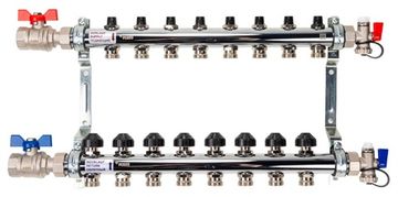 Коллектор Рехау HKV 8 (на восемь контуров) для радиаторного отопления (12180813001)