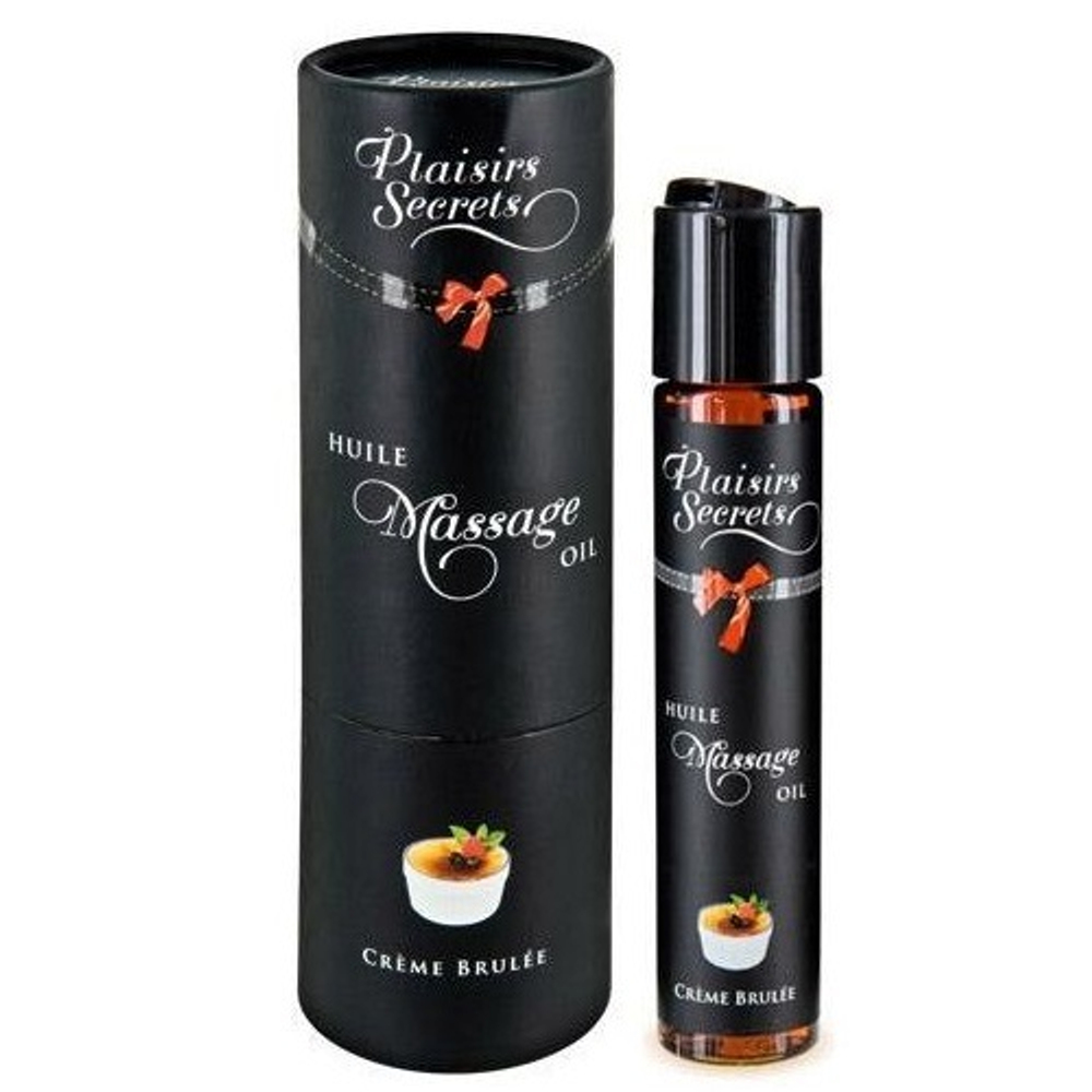 Массажное масло с ароматом крем-брюле Plaisir Secret Huile de Massage Gourmande Creme Brulée 59мл