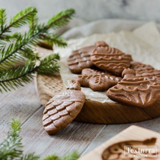 Деревянная форма для пряников и печенья Новогодние игрушки, 8 шт