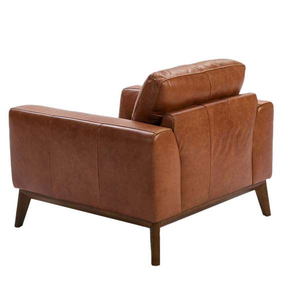 Кресло Angel Cerda KF1016-1P, коричневая кожа