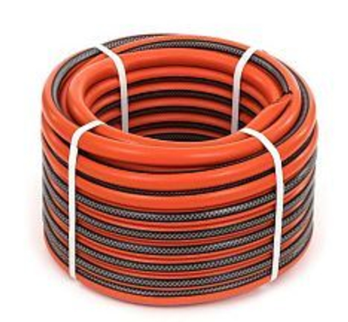 Шланг полив. ТЭП армир.  1/2'' (вн.д12,5) 25м  Жук Классик  3-х сл., оранж.чер.пол, (до-30 С°до+50С)