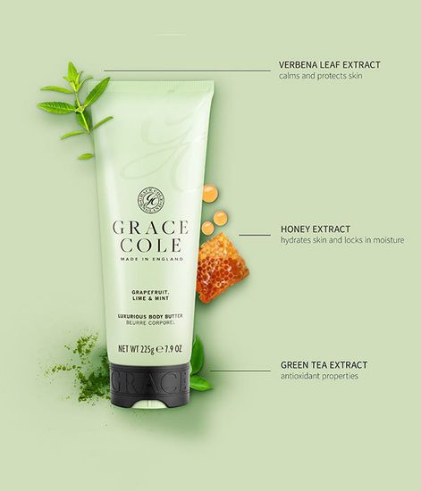 Грейпфрут, лайм и мята масло для тела, Grace Cole