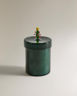 ZARA HOME АРОМАТИЗИРОВАННАЯ СВЕЧА ИЗ БОРОСИЛИКАТА «ЗИМНИЙ КИПАРИС»