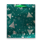 Пакет подарочный бумажный Alingar, (XL) 32,5х43х9,5 см, вертикальный, "Новый год", ламинация, тиснение, ассорти