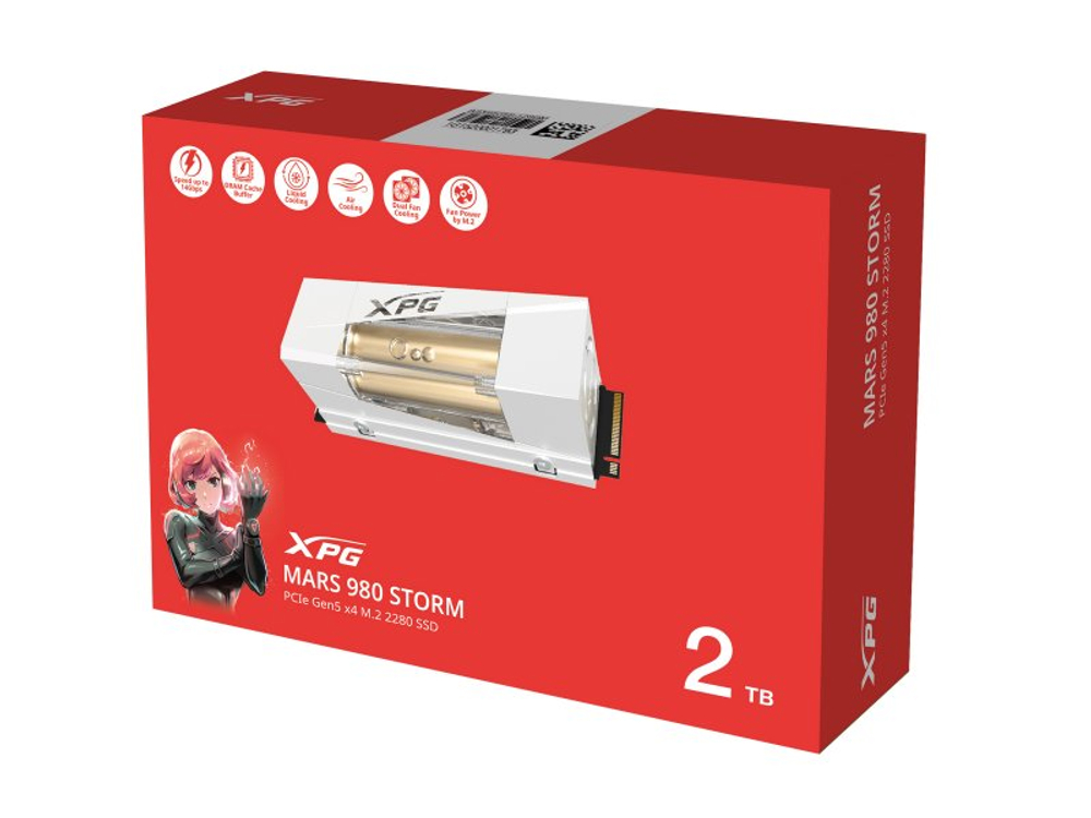 SSD накопитель ADATA XPG Mars 980 Strom 2ТБ, M.2 2280, PCIe 5.0 x4, NVMe [SMAR-980S-2TCI]