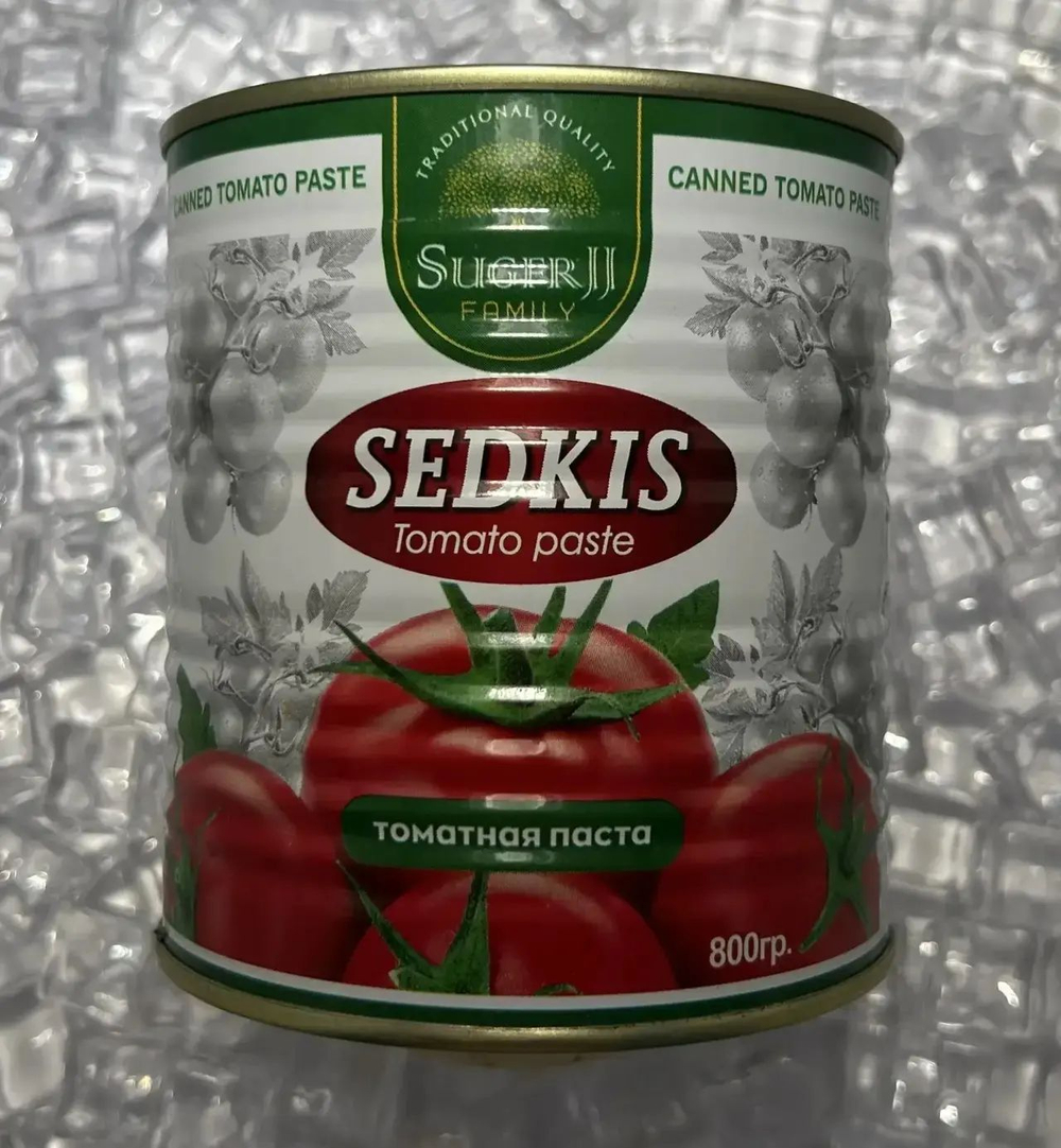 Томатная паста SEDKIS SUGERFIJ концентрированная, 800 гр