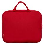 Папка на молнии с ручками STAFF EVERYDAY, А4, ширина 80 мм, полиэстер, красная, 270739