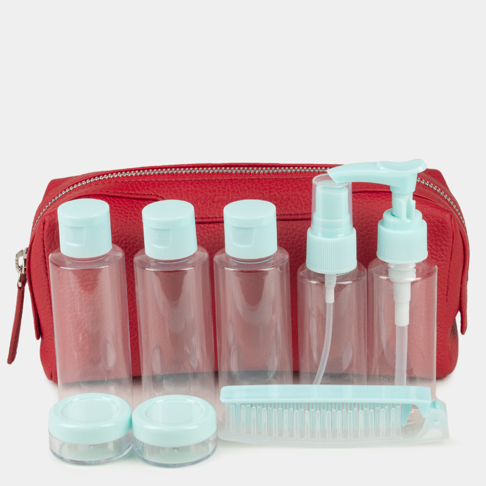 Несессер Tube из кожи теленка красного цвета