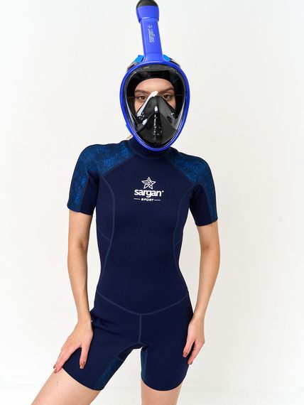 Маска полнолицевая Sargan Планета океан 2.0 синий/черный