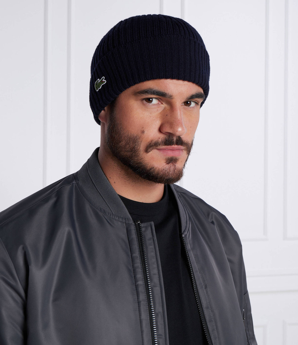 хлопковая шапка Lacoste - темно-синий(RB0001)