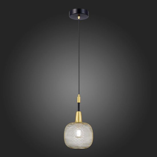 SLE1137-403-01 Светильник подвесной Черный, Золотистый/Золотистый E14 1*60W ELITIS