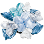 Брошь Shadore Фиалки XZ1498.21 BL/S