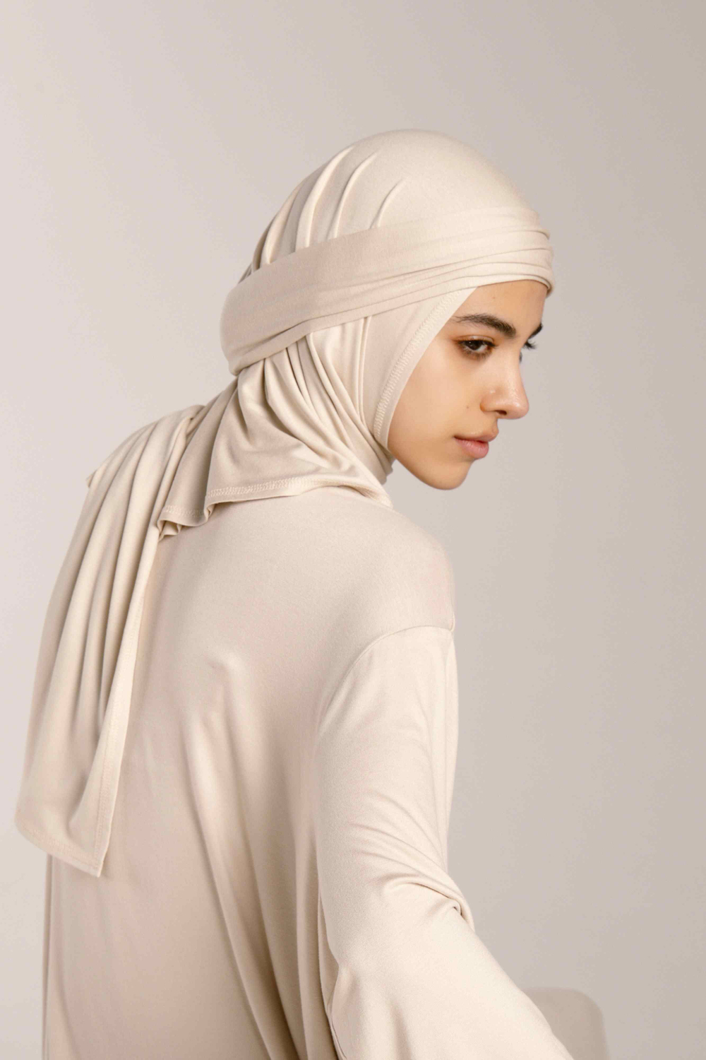 Хиджаб Молик тройка бежевый