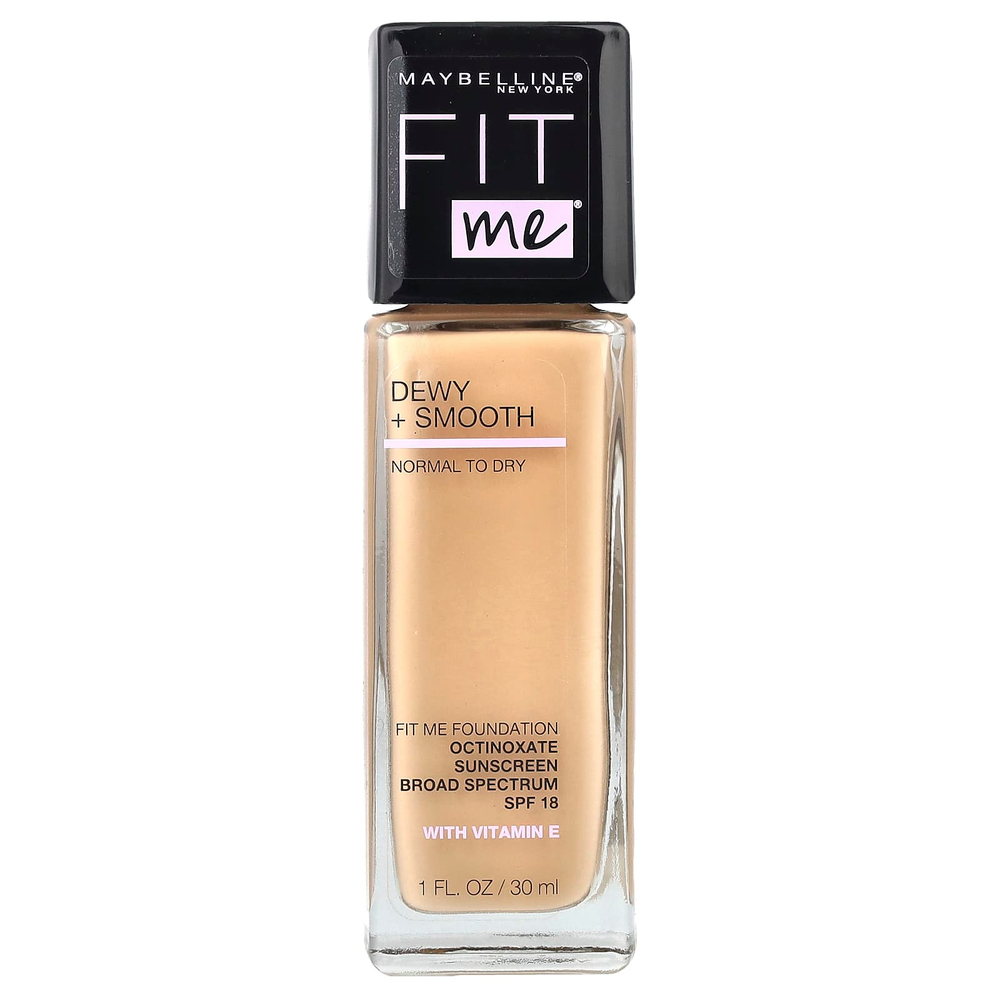 Maybelline, Fit Me®, тональная основа для разглаживания росы и гладкости, 125 нюдовый бежевый, 30 мл (1 жидк. Унция)