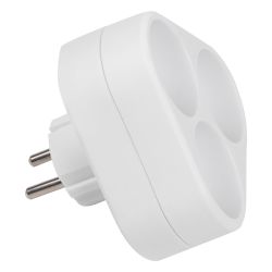 S-ES3-16F WHITE Разветвитель сетевой. б-з. 3 гнезда. 16А. 3500Вт. Белый. ТМ Uniel