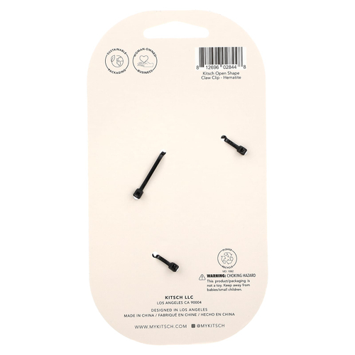 Kitsch, открытая форма, в виде когтей, гематит, 1 шт.