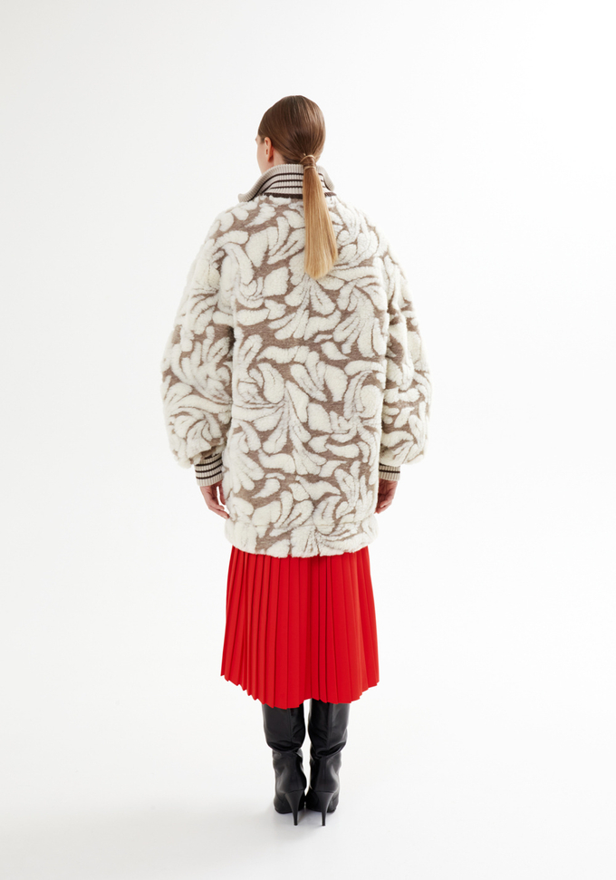 Куртка меховая, бежевая