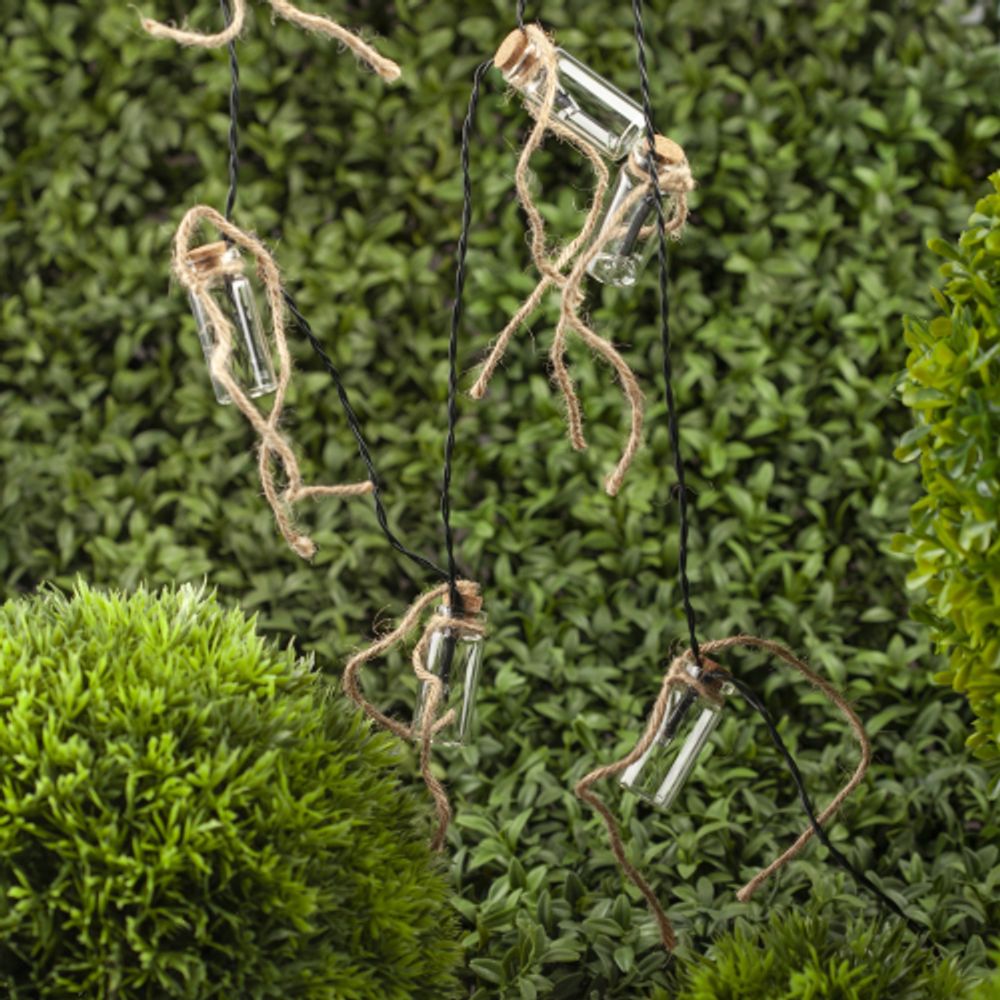 Садовая гирлянда ЭРА ERAGS08-05 на солнечной батарее теплый свет 10 LED 3,8 м