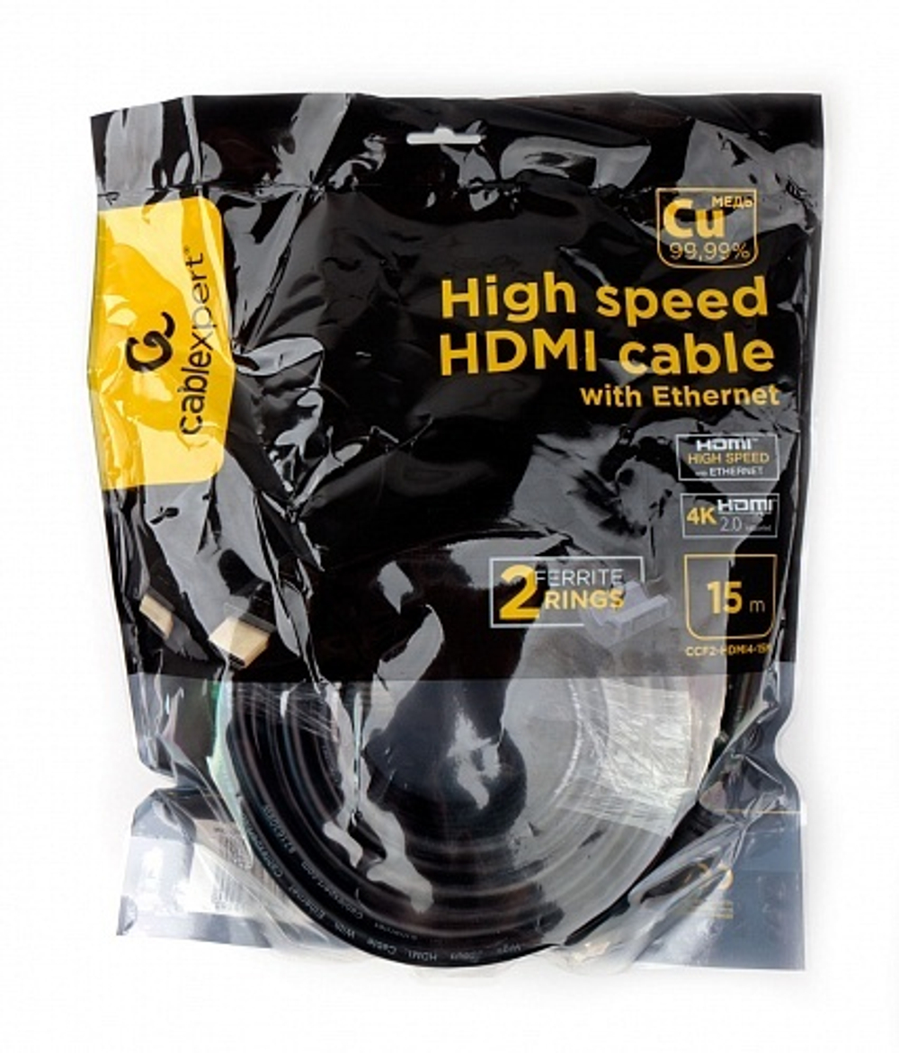 Кабель интерфейсный HDMI Cablexpert CCF2-HDMI4-15M