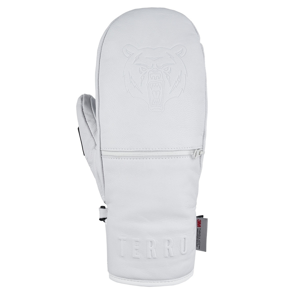 Варежки TERROR - LEATHER White