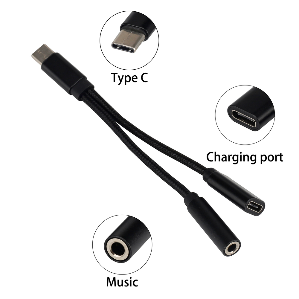 Переходник TYPE C x Audio/Charging C&Q CQ004