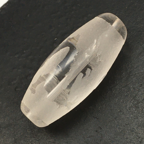 Горный хрусталь Дзи "Дракон", бусины 31х14 мм