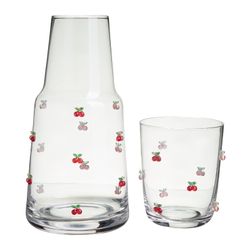 ГРАФИН С КРЫШКОЙ-СТАКАНОМ "FRUITY CHERRY" 890/330 МЛ