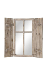 Зеркало "Окно" коричневое 42x4x77см