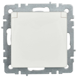 Розетка BRITE РСбш10-3-БрБ 16А IP20 с заземл. защ. шторки с крышкой механизм бел. IEK BR-R16-16-K01