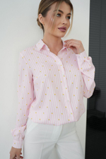 Блузка женская в лимоны М-1352