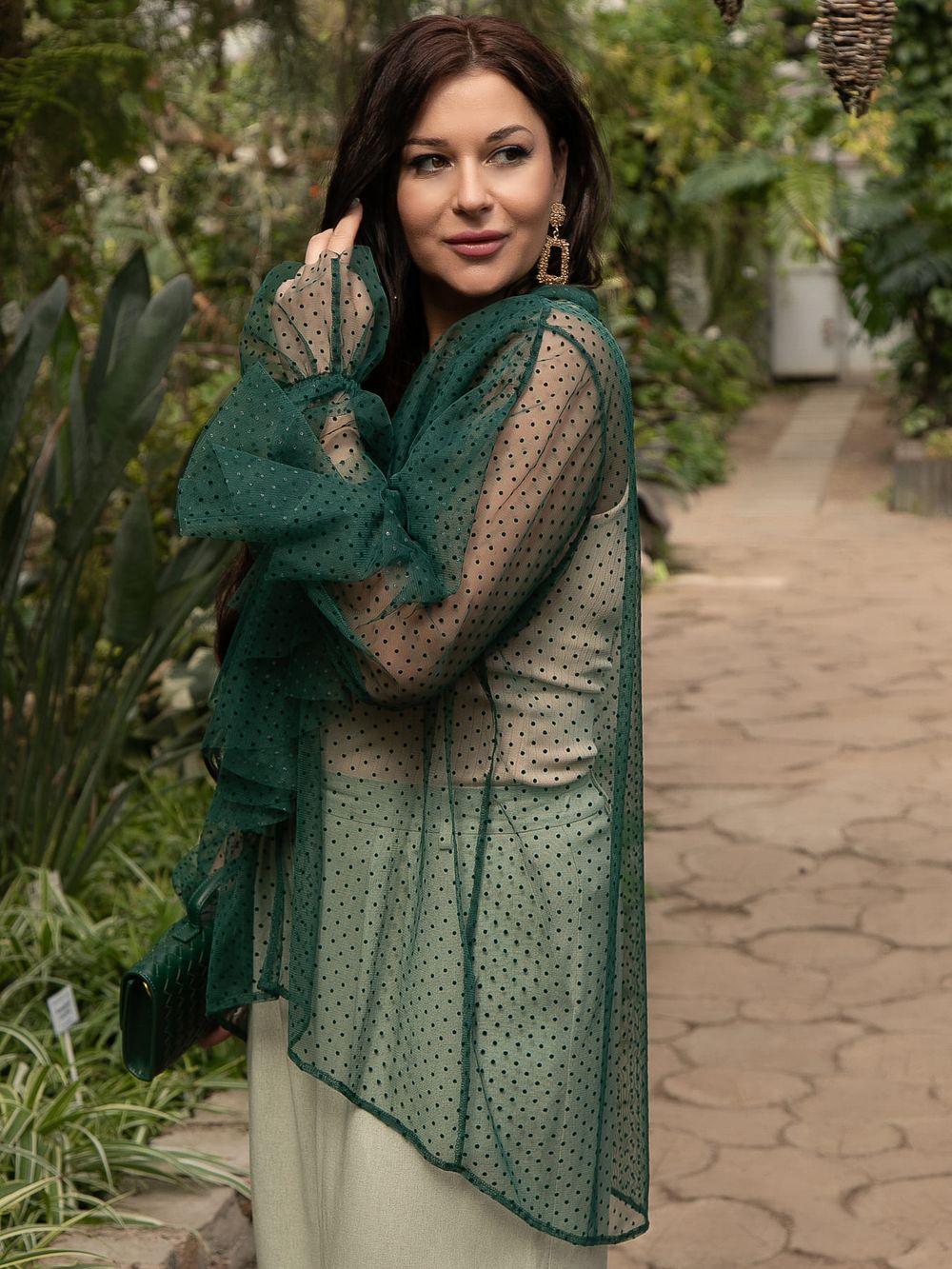 Блуза Диантус (зеленая) Б15548-39М LT Collection