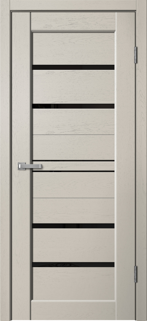 Межкомнатная дверь Status ST02 (Чёрное стекло) Cappuccino soft