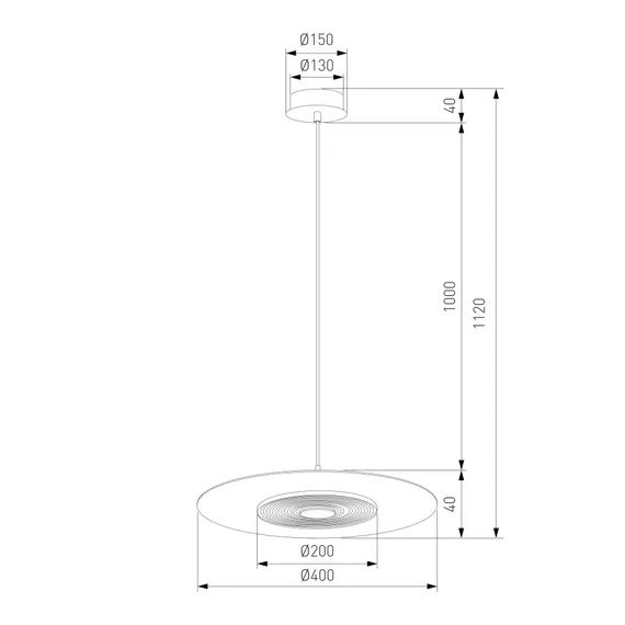 40030/1 LED / подвесной светильник / черный