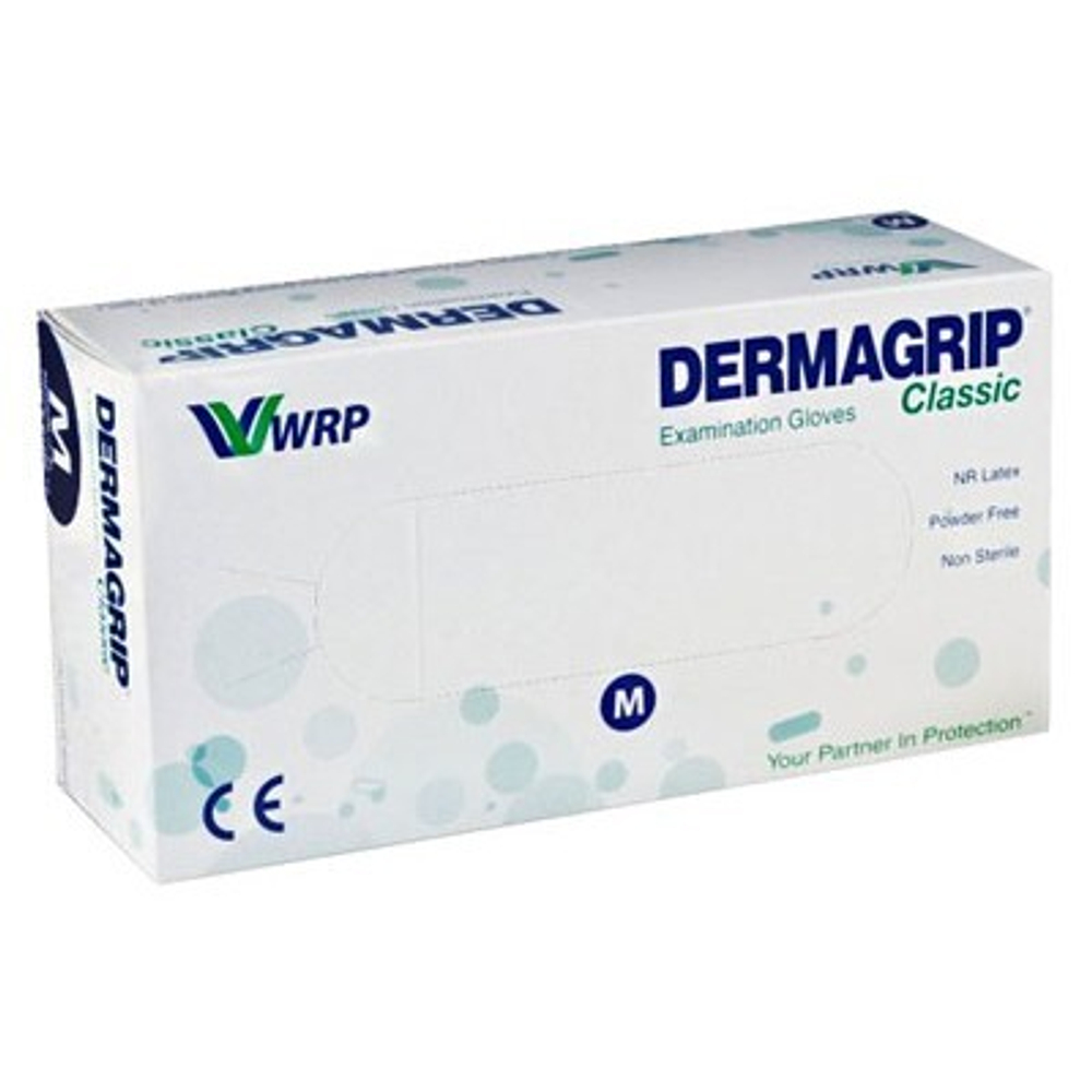 Dermagrip Classic латексные перчатки напудренные смотровые, 50 пар