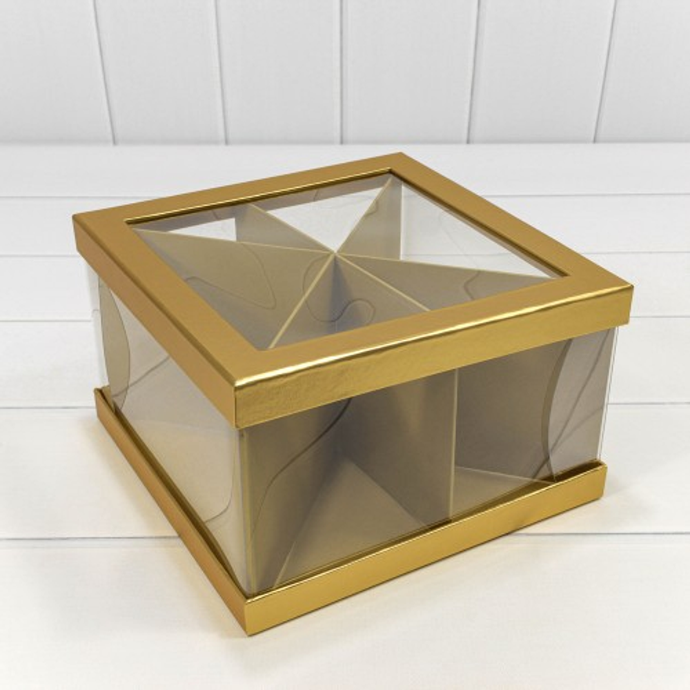 Коробка сборная 25х25х15 см (Золотой)