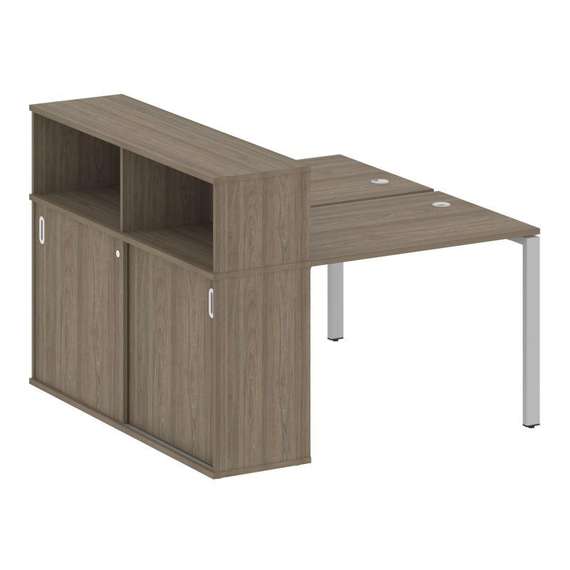 Метал Систем Рабочая станция с шкафом-купе на П-образном м/к БП.РС-СШК-2.1 Т