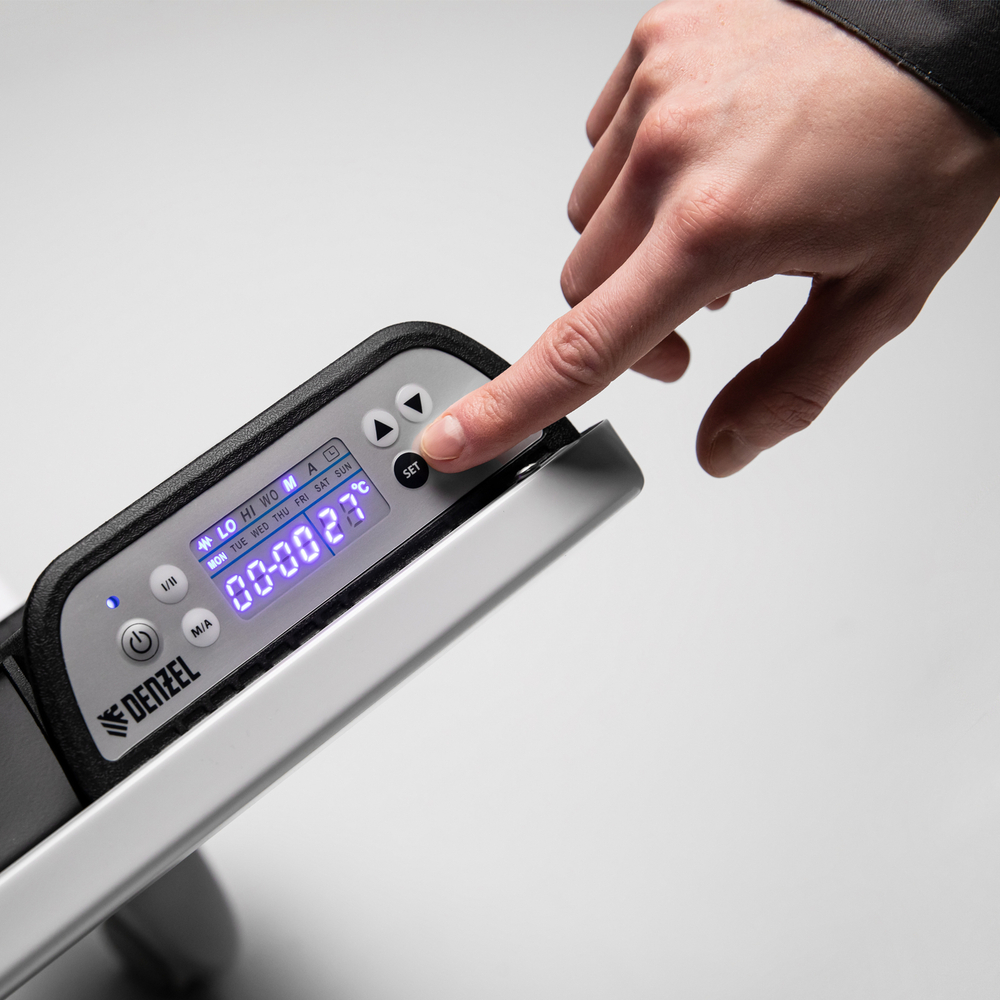 Конвектор гибридный электрический HybridX-2000, ИК нагреватель, цифровой термостат Denzel