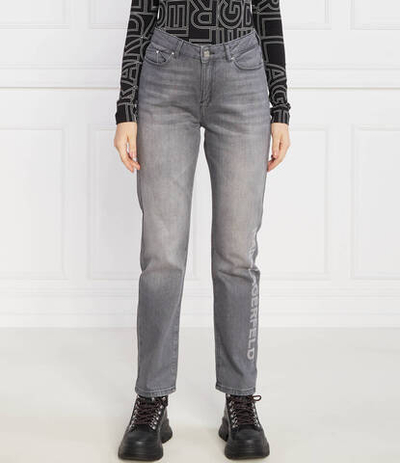 Джинсы rhinestone logo jeans Karl Lagerfeld - серый(235W1103)