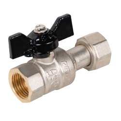 Кран шаровой латунный LD Pride 47.15.В-НкГк.Б Ду15 Ру40 с накидной гайкой (с биркой)