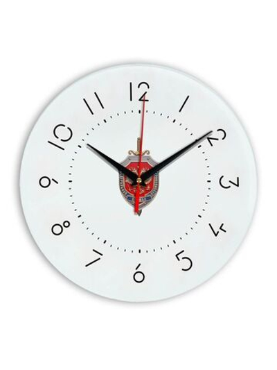 Настенные часы "Эмблема ФСБ 05" Декор для дома, подарок