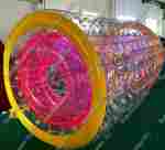 Аттракцион Водный роллер (Гидророллер) "Розово-оранжевый" ПВХ 2,2*2*2