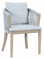 Комплект обеденной мебели на 8 персон Tagliamento Veneto, светлый тик, серый