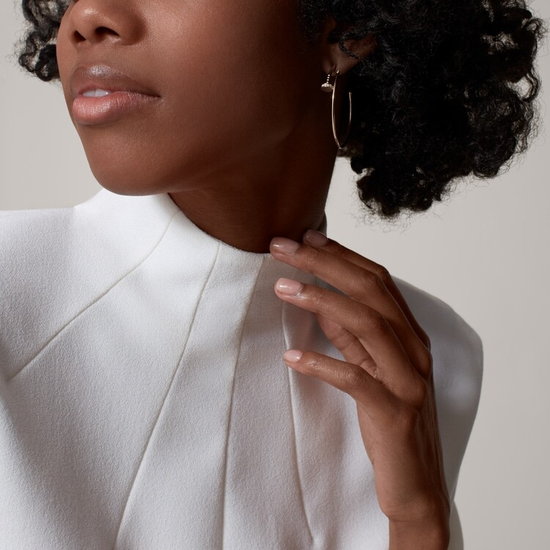 Cartier Juste un Clou hoop earrings, large model, diamonds