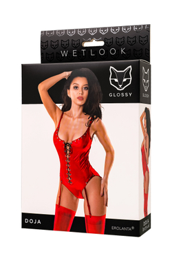 Боди Glossy Doja из материала Wetlook