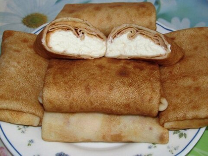 Блинчики фаршированные творогом (75 гр.)