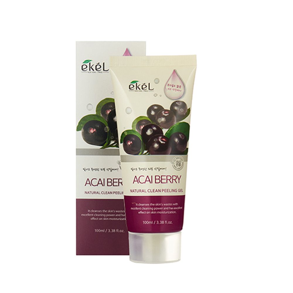 Ekel Пилинг-скатка Natural Clean Peeling Gel Acai Berry с экстрактом ягод асаи 100 мл