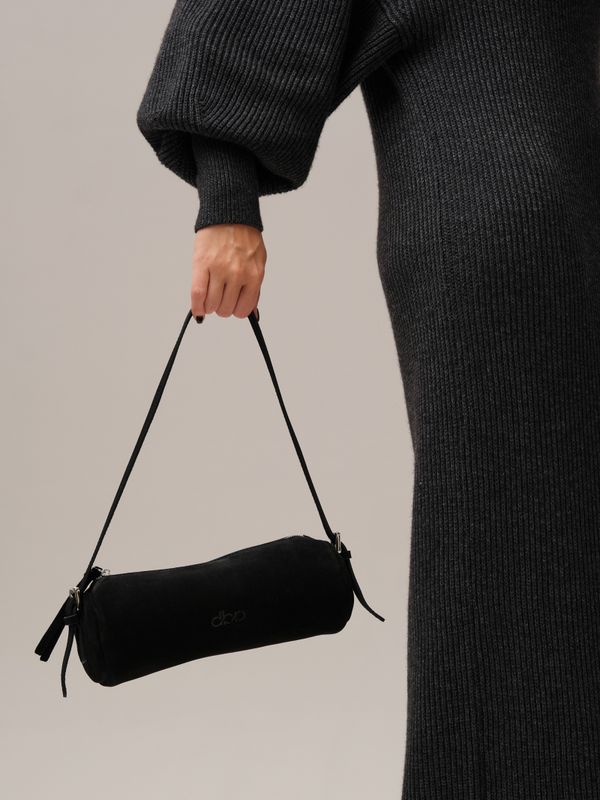 Замшевая сумка DBR 31343 черный велюр