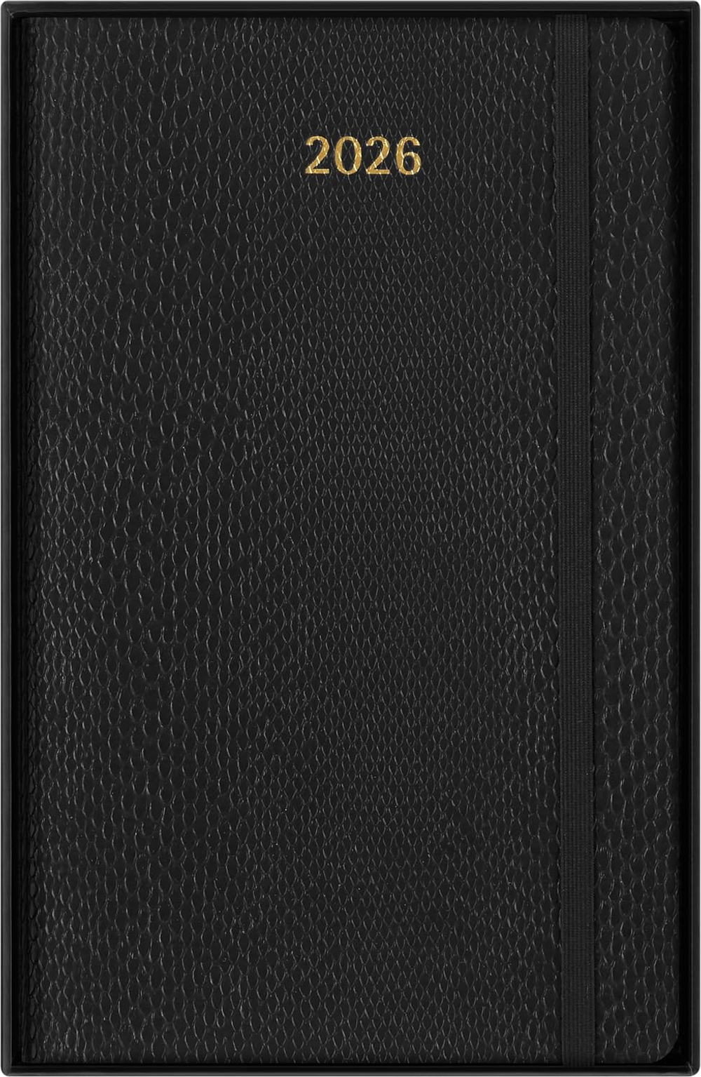 Еженедельник 2026 Moleskine Precious & Ethical MAMBA 13х21см обложка экокожа, черный в подарочной коробке